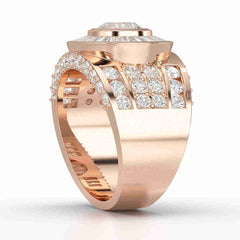 5.75 CT Round Shape Lab Diamond Men's Ring