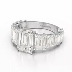 7.8 CT Emerald Shape Lab Diamond Ring