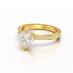 2.53CT Heart Cut Lab Diamond Ring