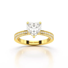 2.53CT Heart Cut Lab Diamond Ring