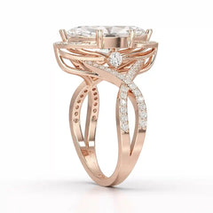 3.5 CT Marquise Cut Lab Diamond Ring