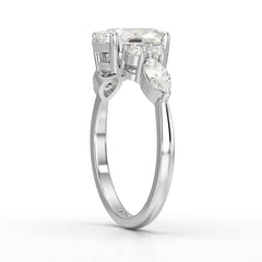 2 CT Oval Shaped Round Lab Diamond Ring