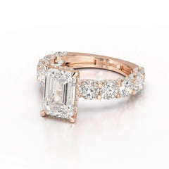 7.26 CT Emerald Shape Lab Diamond Ring