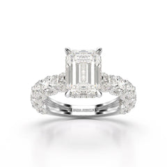 7.26 CT Emerald Shape Lab Diamond Ring