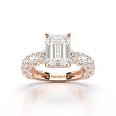 7.26 CT Emerald Shape Lab Diamond Ring