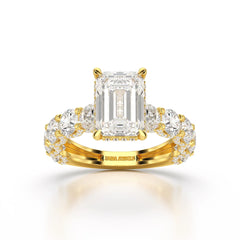 7.26 CT Emerald Shape Lab Diamond Ring