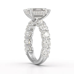 7.26 CT Emerald Shape Lab Diamond Ring