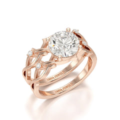 1.08 CT Round Shape Lab Diamond Ring