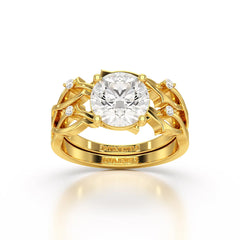 1.08 CT Round Shape Lab Diamond Ring
