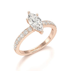 1.48 CT Marquise Shape Lab Diamond Ring