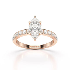 1.48 CT Marquise Shape Lab Diamond Ring