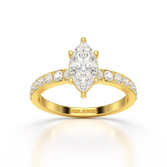 1.48 CT Marquise Shape Lab Diamond Ring