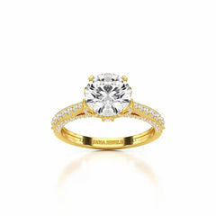 2.6 CT Round Cut Lab Diamond Ring
