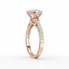 2.6 CT Round Cut Lab Diamond Ring