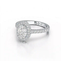 2.25 CT Oval Cut Halo Diamond Ring