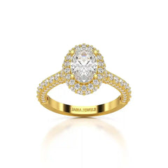 2.25 CT Oval Cut Halo Diamond Ring