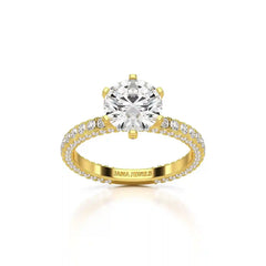 3.15 CT Round Cut Lab Diamond Ring