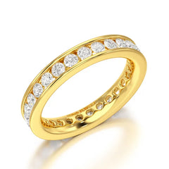 Simple Wedding Band 1.26 CT Lab Diamond Ring - Jama Jewels