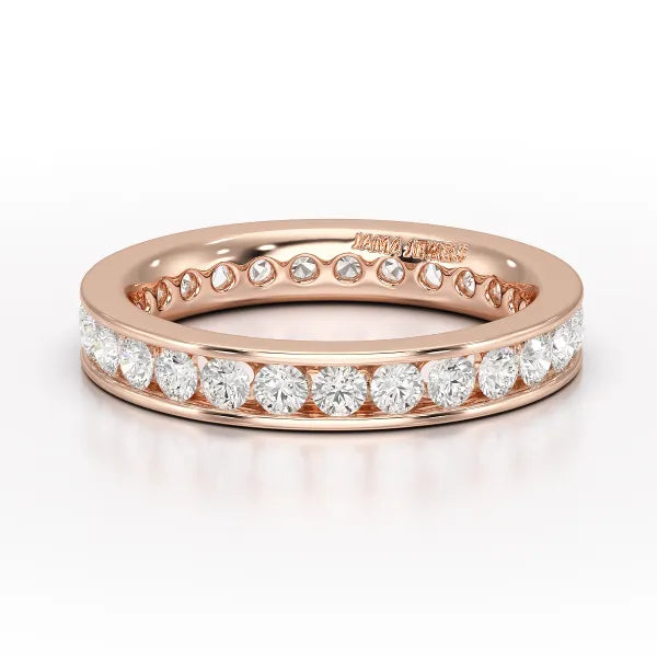 Simple Wedding Band 1.26 CT Lab Diamond Ring - Jama Jewels