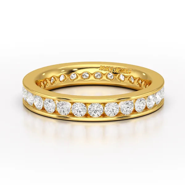 Simple Wedding Band 1.26 CT Lab Diamond Ring - Jama Jewels