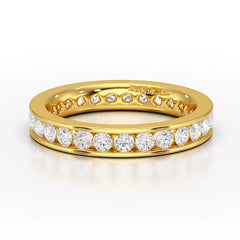 Simple Wedding Band 1.26 CT Lab Diamond Ring - Jama Jewels