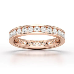 Simple Wedding Band 1.26 CT Lab Diamond Ring - Jama Jewels