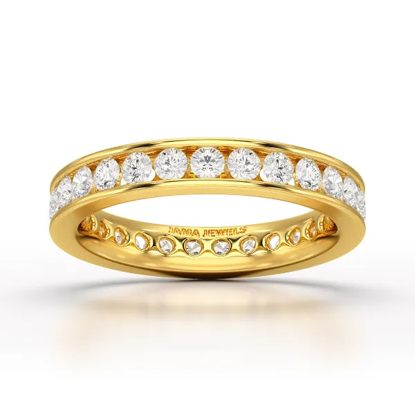 Simple Wedding Band 1.26 CT Lab Diamond Ring - Jama Jewels