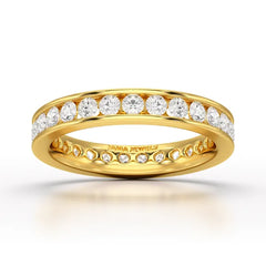 Simple Wedding Band 1.26 CT Lab Diamond Ring - Jama Jewels