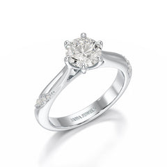 1.16 CT Round Lab Diamond Solitaire Ring - Jama Jewels