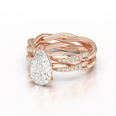2.2 CT Pear Shape Lab Diamond Ring