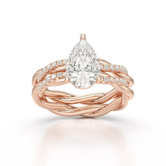 2.2 CT Pear Shape Lab Diamond Ring