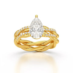 2.2 CT Pear Shape Lab Diamond Ring