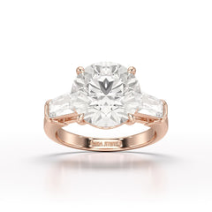 Three Stone Lab Diamond 2.74 CT Wedding Ring