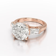 Three Stone Lab Diamond 2.74 CT Wedding Ring - Jama Jewels