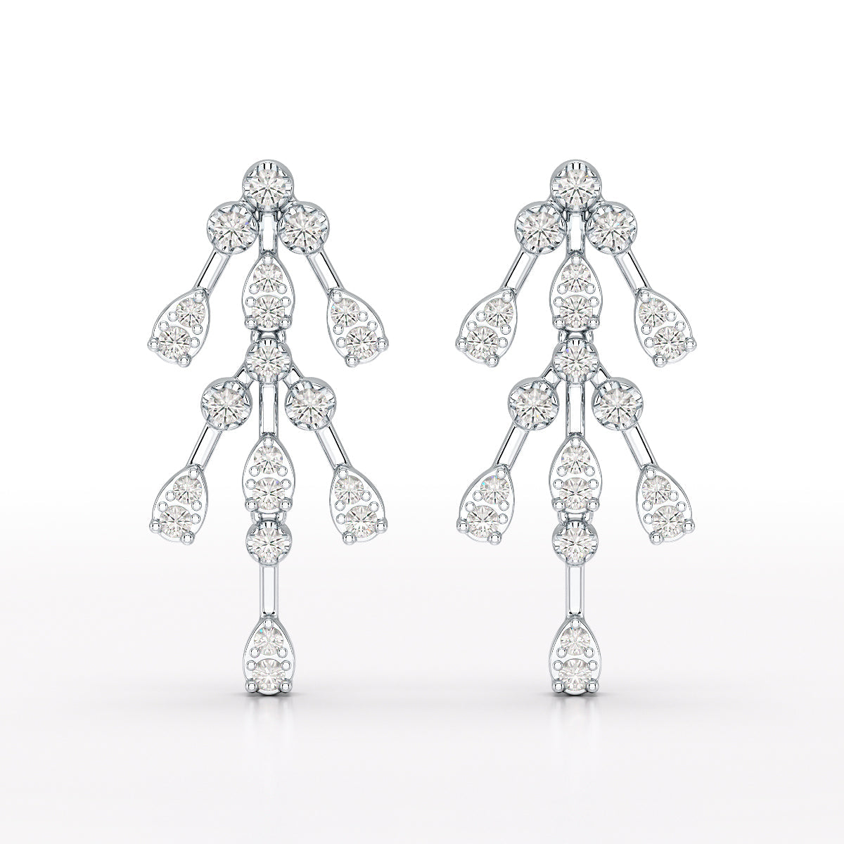 0.46 CT Lab Diamond Dangle Earring - Jama Jewels