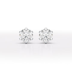 1.68 CT Round Lab Diamond Stud Earrings - Jama Jewels