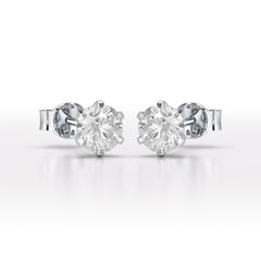 1.68 CT Round Lab Diamond Stud Earrings - Jama Jewels