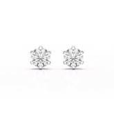 Simple Stud 0.84 CT Round Lab Diamond Earrings - Jama Jewels