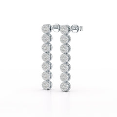 0.95 CT Dangle & Drop Lab Diamond Earrings - Jama Jewels