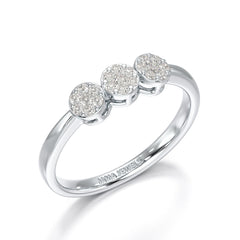 0.21 CT Round Shape Lab Diamonds Engagement Ring - Jama Jewels