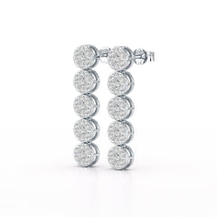 1.92 CT Diamond Designed Wedding Earrings - Jama Jewels