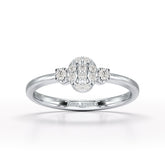 0.13 CT Round White Lab Grown Diamond Ring - Jama Jewels