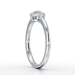 0.13 CT Round White Lab Grown Diamond Ring - Jama Jewels