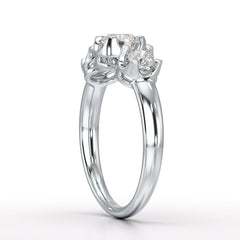 0.85 CT Round Thin Lab Grown Diamond Ring - Jama Jewels