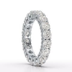 3.69 CT Full Classic Round Cut Lab Diamonds Engagement Ring - Jama Jewels
