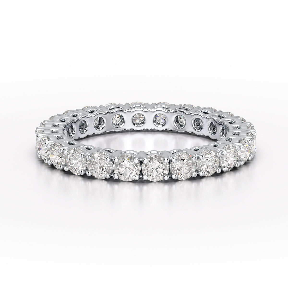 1.75 CT Full Classic Round Lab Diamonds Engagement Ring - Jama Jewels