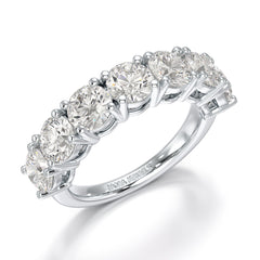 3.6 CT Half Classic Round Lab Diamonds Engagement Ring - Jama Jewels