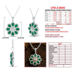 3.64 CT Pear Cut Flower Halo Pendant