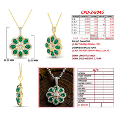 3.64 CT Pear Cut Flower Halo Pendant