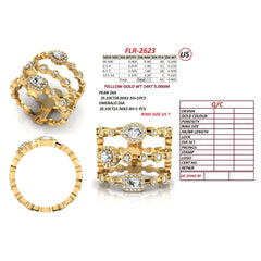 1.21 CT Multi-Row Ring